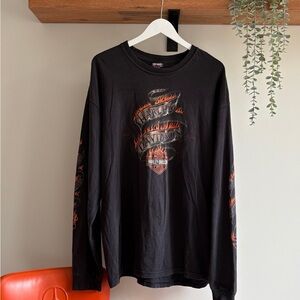 Harley Davidson long sleeve flames XL